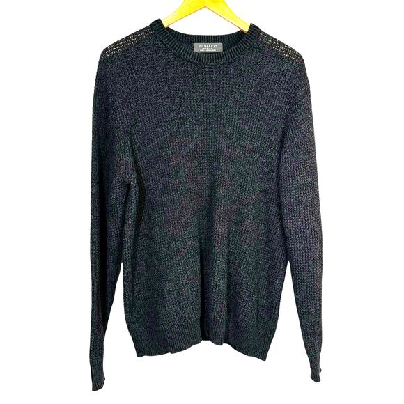 Primark Men’s Crew Neck Waffle Knit Pullover Sweater Gray Size Medium Minimalist - Picture 1 of 9
